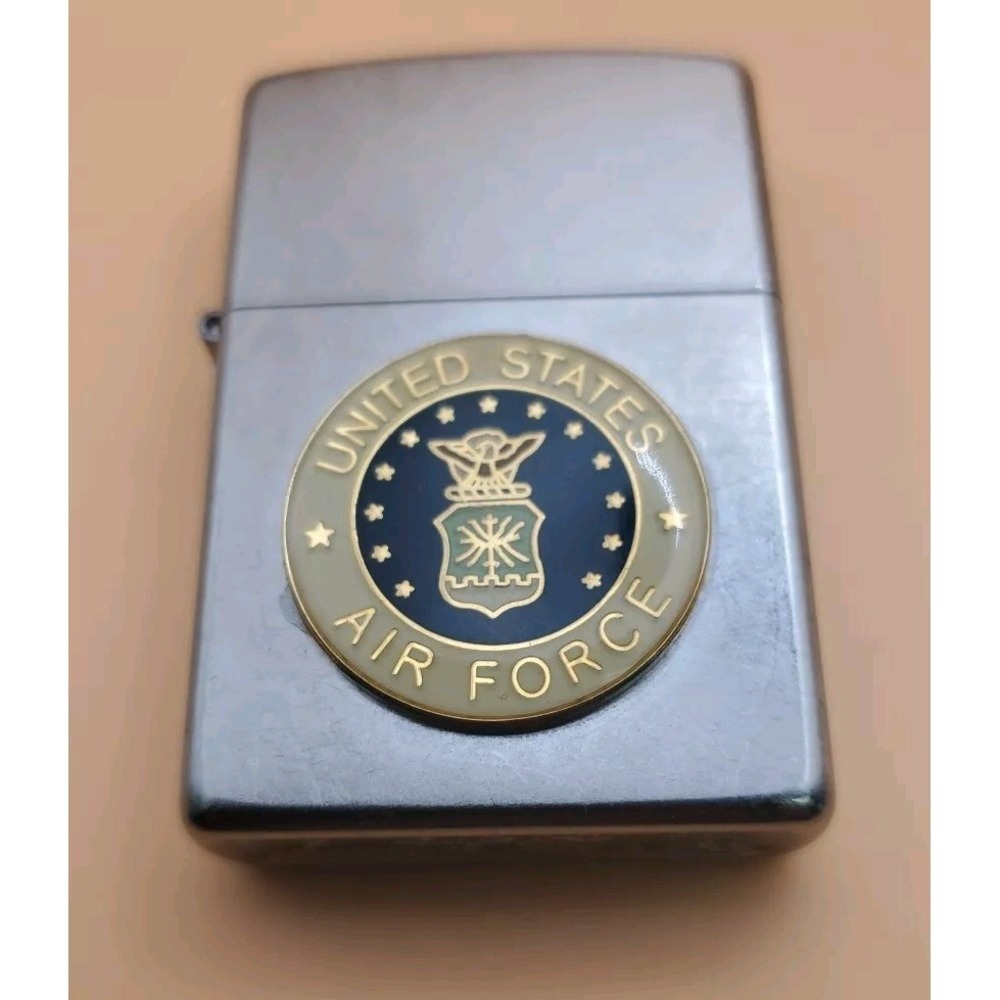 Zippo Lighter With An Air Force Emblem Street Chrome
